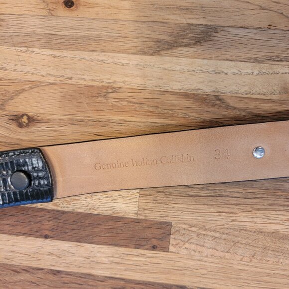 Mens Black Leather Golf Belt Golf Swing Buckle Club Medallions - Picture 8 of 12